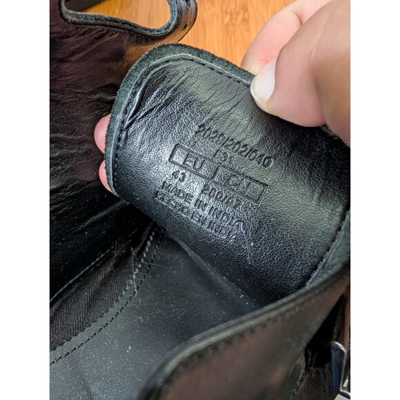 Zara Man Men's Double Monk Strap Dress Shoes Black Leather EU 43 US 10 (O02) - Picture 5 of 9